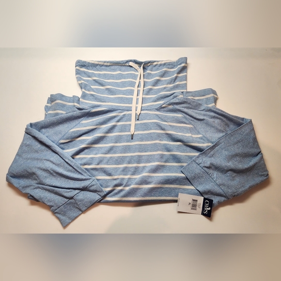 Chaps NWT hooded cowl neck top - Picture 5 of 7
